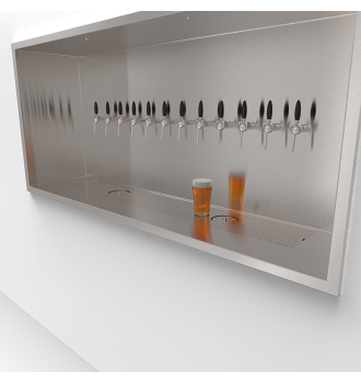 Beer Wall 12 taps for wall mounting