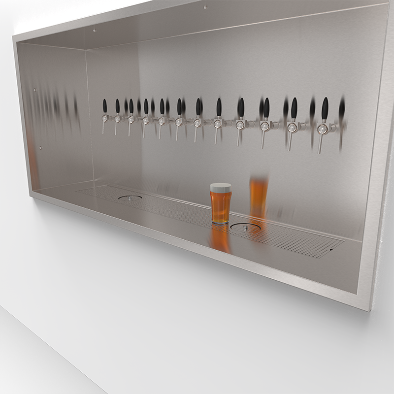 Beer Wall 12 taps for wall mounting