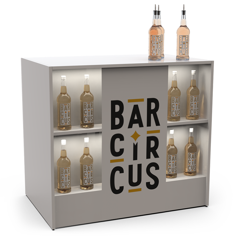 White bar counter event