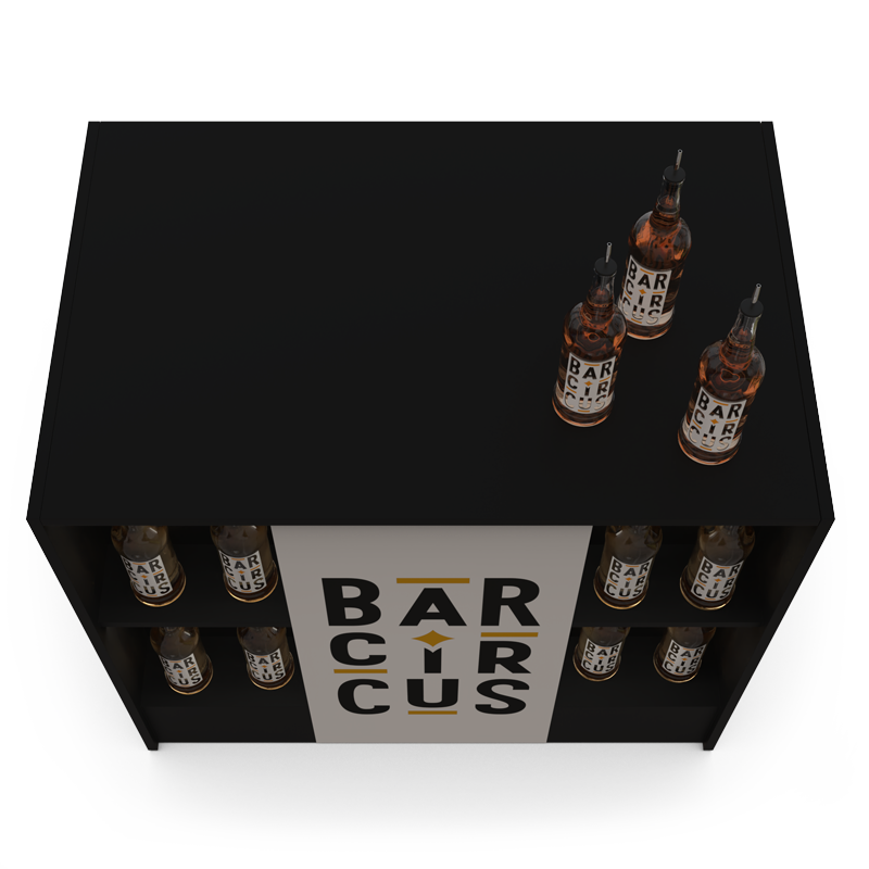 Black event bar counter