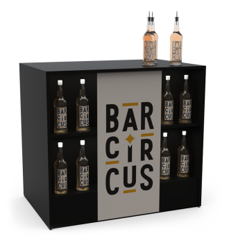 Black event bar counter