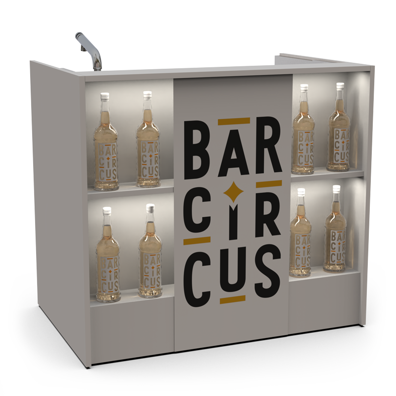 Bar cocktail station event large volume white