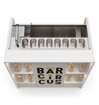 Bar cocktail station event large volume white