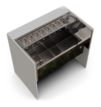 Bar cocktail station event large volume white