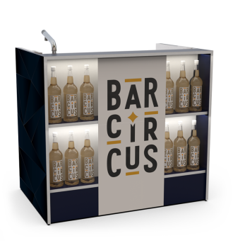 Bar cocktail station event large volume white