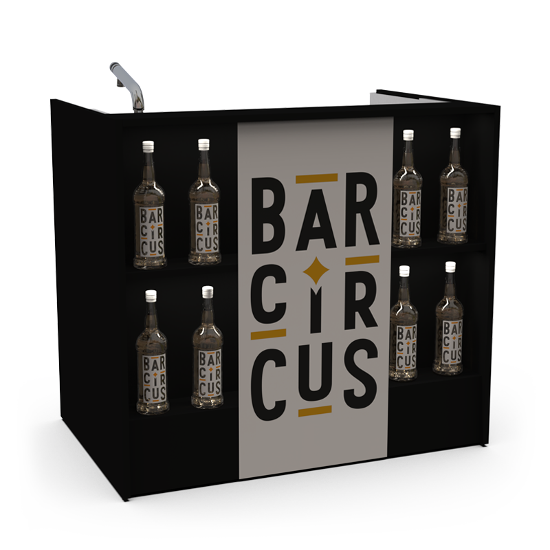 Bar event cocktail station large volume black