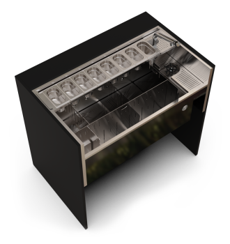 Bar event cocktail station large volume black