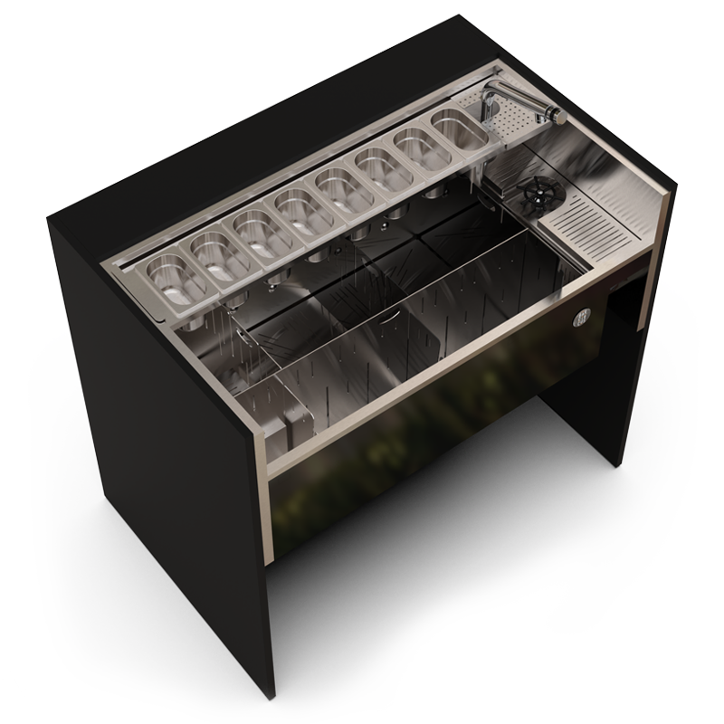 Bar event cocktail station large volume black