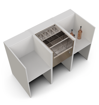 White event testing furniture