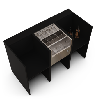 Black event testing furniture