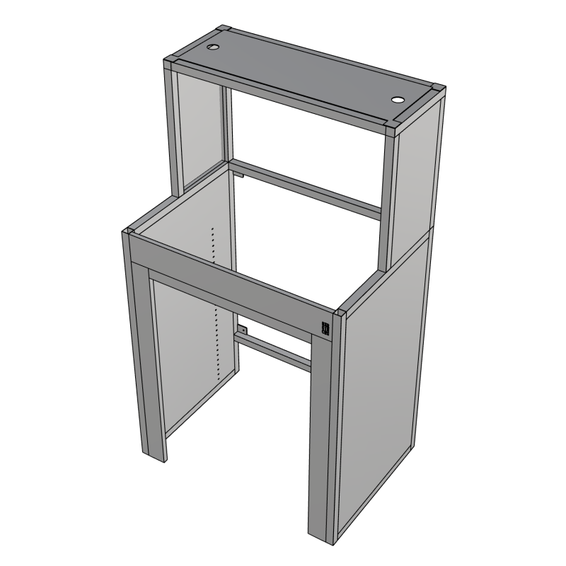 Add a wall-mounted beer fridge unit with 6 taps