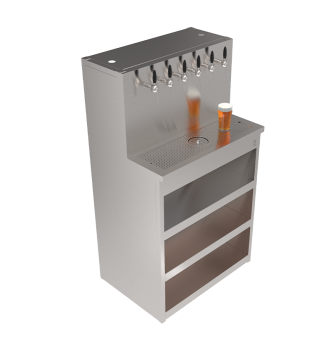 Beer Wall Furniture 6 taps with shelves