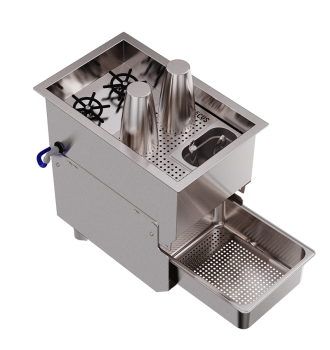 Rinse shaker with solid-liquid separator module