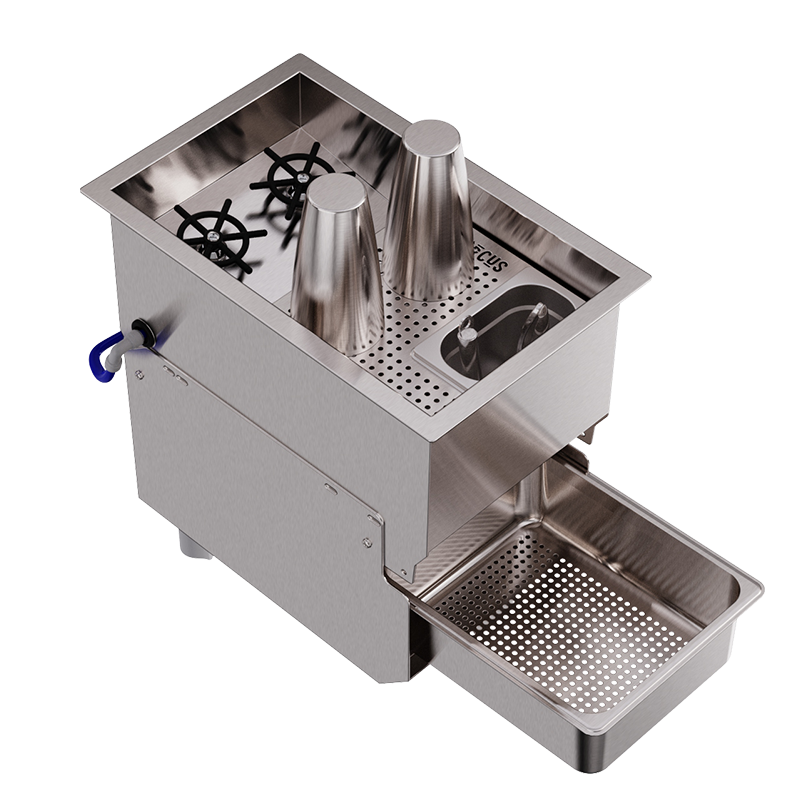 Rinse shaker with solid-liquid separator module