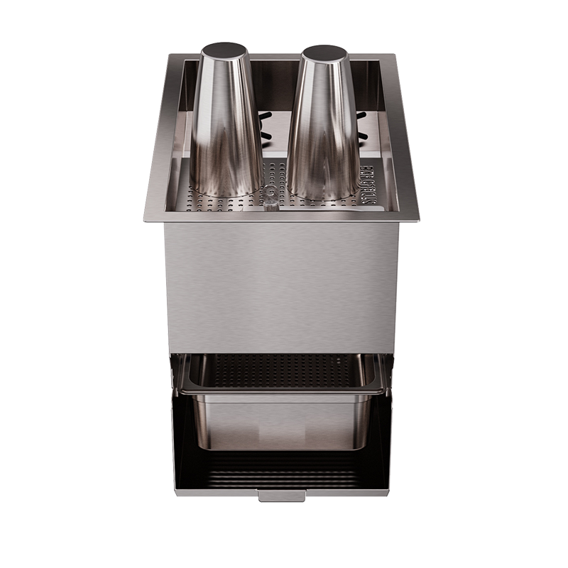 Rinse shaker with solid-liquid separator module