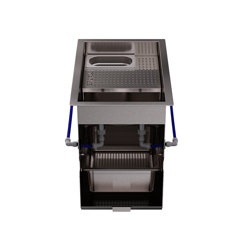 Rinse shaker with solid-liquid separator module