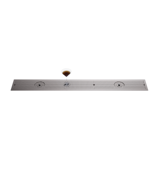 Built-in grid with glass rinser 1500mm