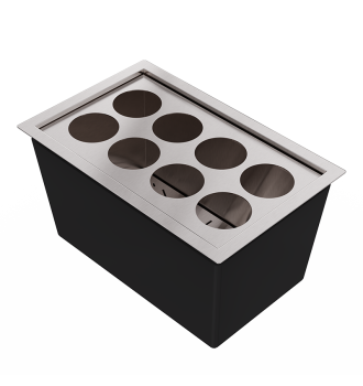 Insulated bin for 8 bottles...