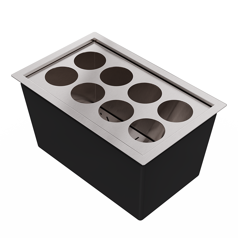 Insulated bin for 8 bottles 25L