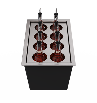 Insulated bin for 8 bottles 25L