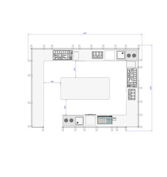 CASSIOPEIA central bar counter