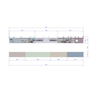 Large stainless steel HERCULES bar with cocktail stations