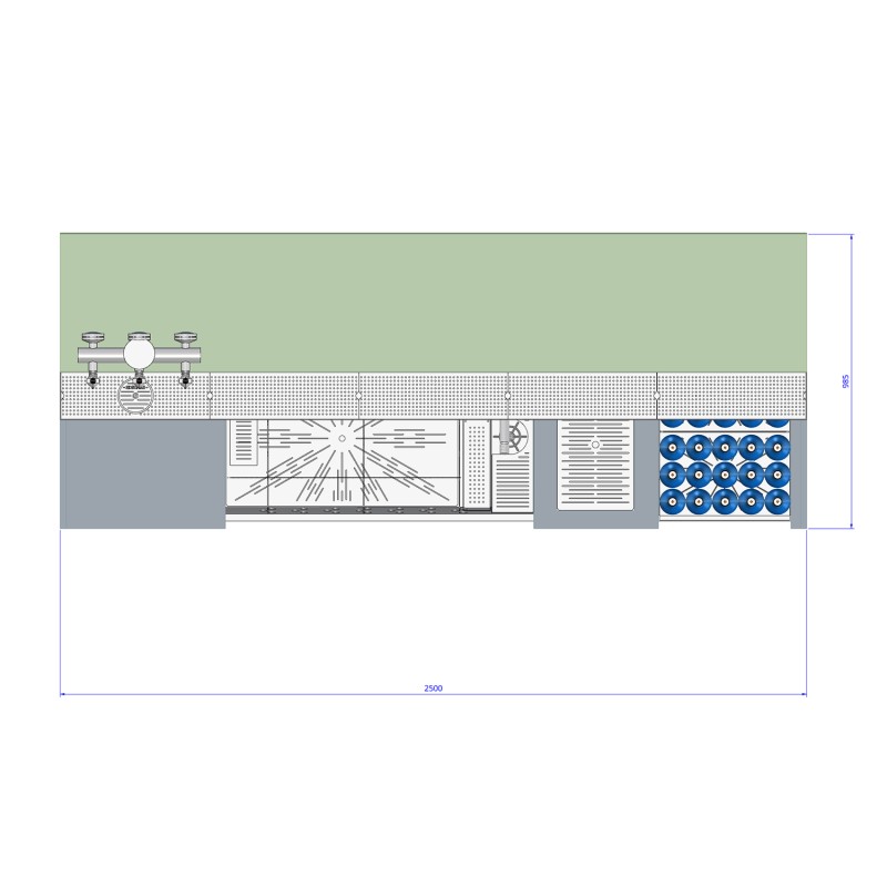Compact bar NORMA with cocktail station