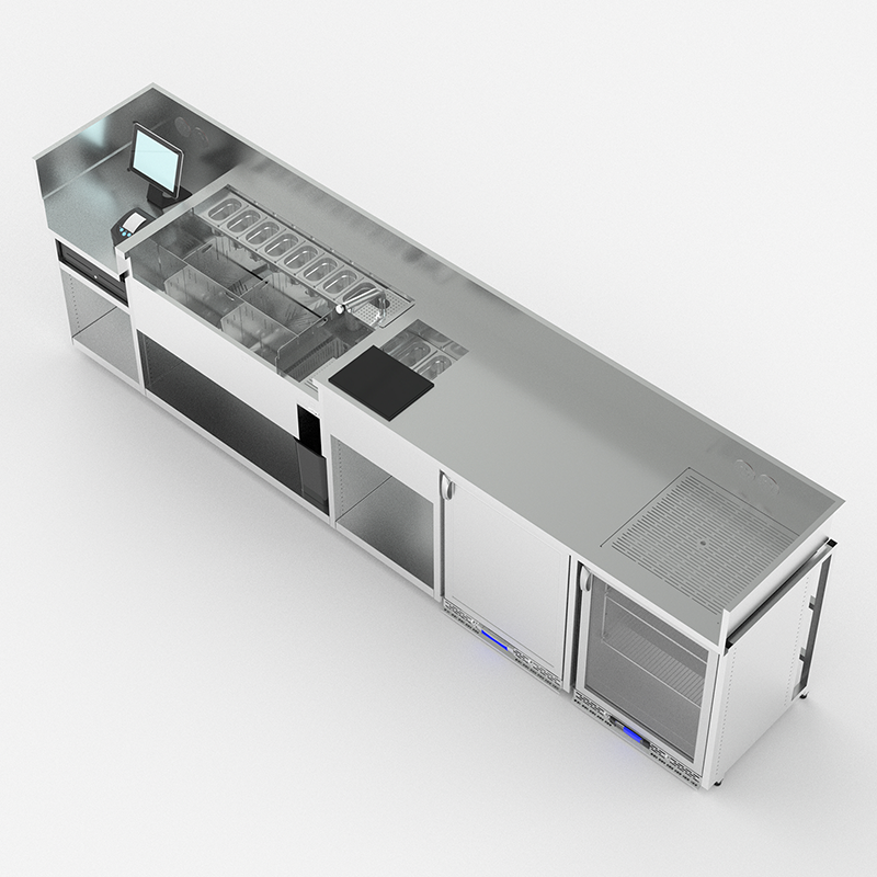 Stainless steel cocktail bar PAVO