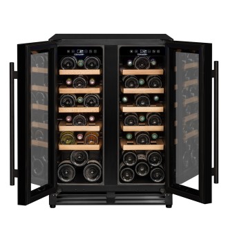 Built-in wine cellar with 2 doors, 40 bottles