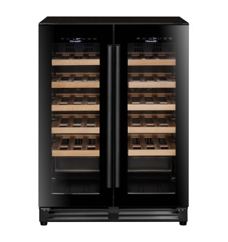 Built-in wine cellar with 2 doors, 40 bottles