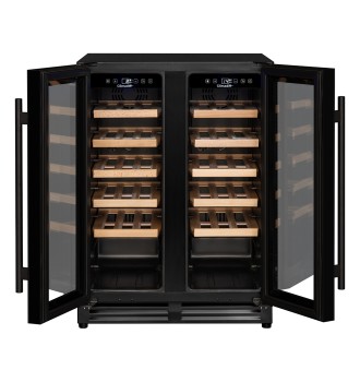 Built-in wine cellar with 2 doors, 40 bottles