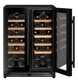 Built-in wine cellar with 2 doors, 40 bottles