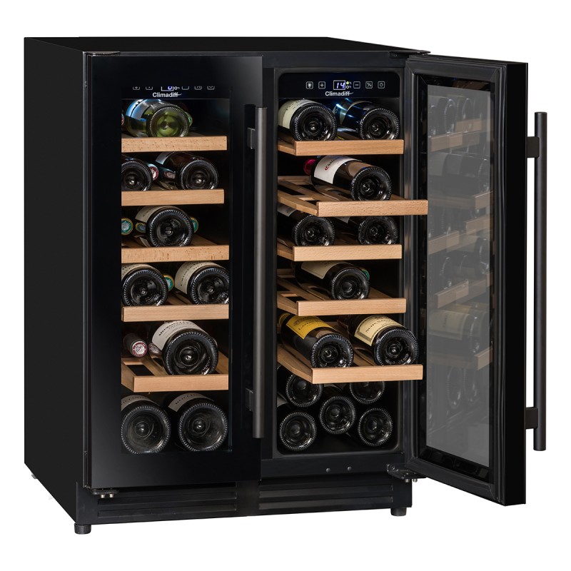 Built-in wine cellar with 2 doors, 40 bottles