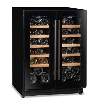 Built-in wine cellar with 2 doors, 40 bottles
