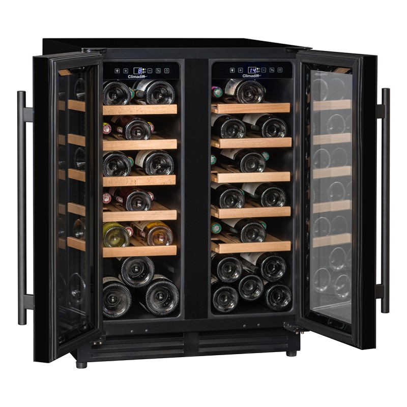 Built-in wine cellar with 2 doors, 40 bottles