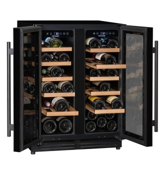 Built-in wine cellar with 2 doors, 40 bottles