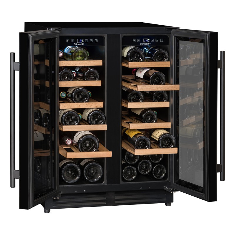 Built-in wine cellar with 2 doors, 40 bottles