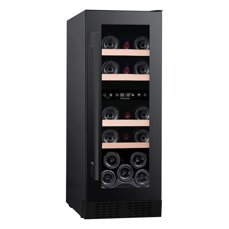 2-zone wine cellar with 18 bottles