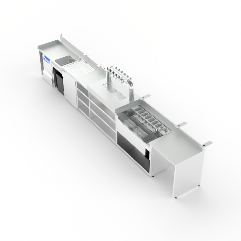 Linéaire en inox, offrant une production efficace.