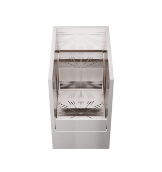 Speedrack latéral à 15 bouteilles droites avec compartiment glace