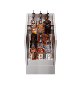 Speedrack latéral à 15 bouteilles droites avec compartiment glace