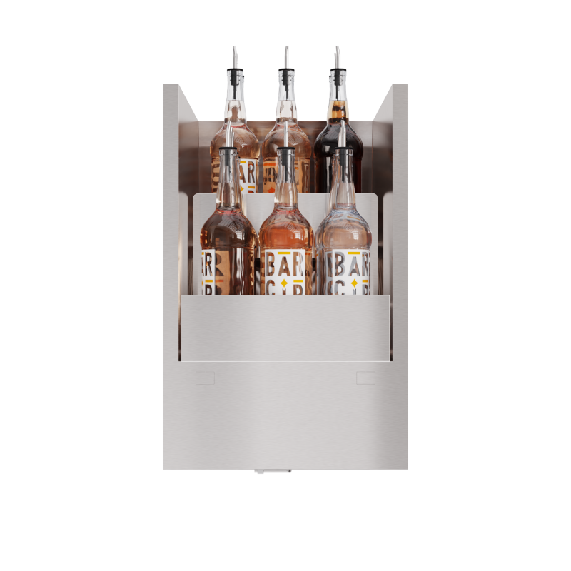 Speedrack latéral à 15 bouteilles droites avec compartiment glace