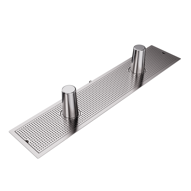 Built-in grid with glass rinser