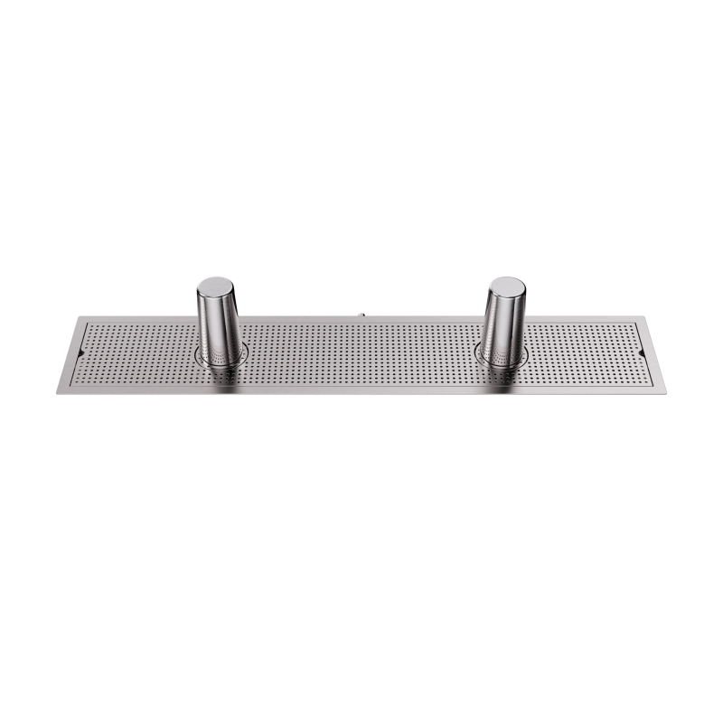 Built-in grid with glass rinser