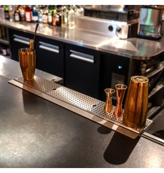 Cocktail preparation grid support at the counter