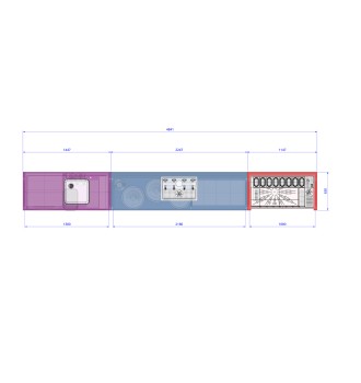 Bar mobile sur roulettes CEPHEUS