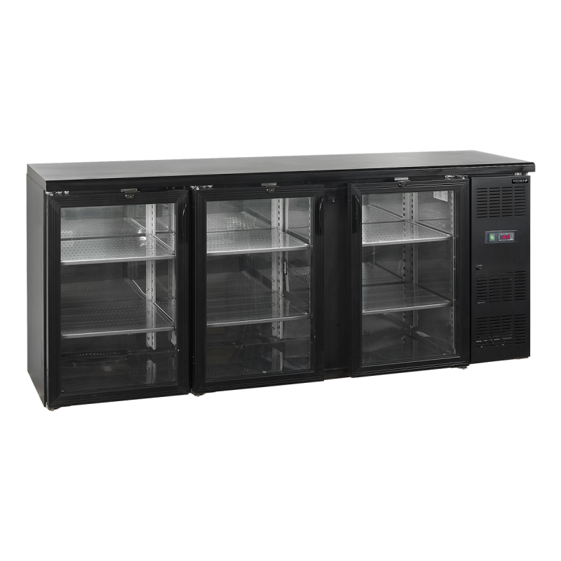 Arrière bar 3 portes vitrées 442 L