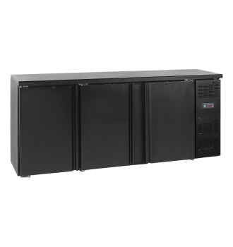 Back bar with 3 solid doors...