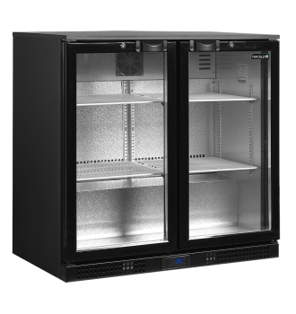 Back bar with 2 glass...