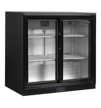 Back bar with 2 glass...